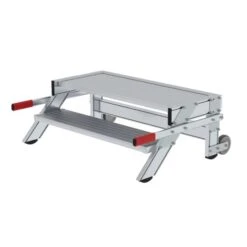 Günzburger Aluminium-Arbeitspodest, Fahrbar, 2 Stufen, 50019