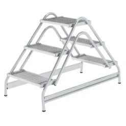 Günzburger Aluminium-Arbeitspodest Beidseitig Begehbar, 2 X 3 Stufen, 50063