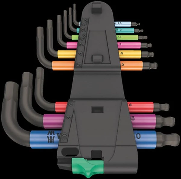Wera Winkelschlüsselsatz, BlackLaser 950/9 Hex-Plus Multicolour 2, 05133164001 - Image 2