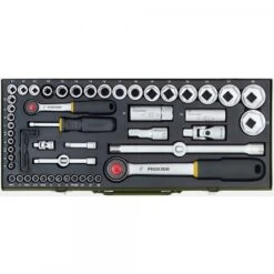 Proxxon Komplett-Steckschlüsselsatz 1/4 " + 1/2 "(56-teilig), 23040