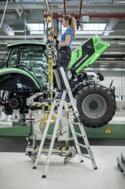 Günzburger Aluminium-Stufen-Stehleiter Einseitig Begehbar 1 X 3 Stufen, 40103