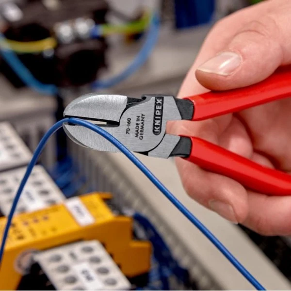 Knipex Seitenschneider Schwarz Atramentiert Mit Kunststoff überzogen 160 Mm, 70 01 160 - Image 6