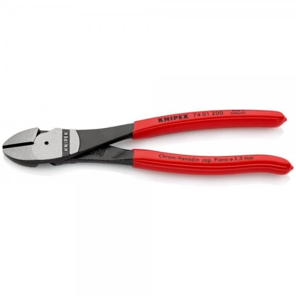 Knipex Kraft-Seitenschneider Schwarz Atramentiert Mit Kunststoff überzogen 200 Mm, 74 01 200