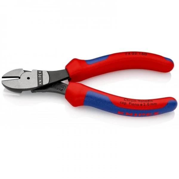 Knipex Kraft-Seitenschneider Schwarz Atramentiert Mit Mehrkomponenten-Hüllen 160 Mm, 74 02 160 - Image 2