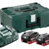 Metabo Basic-Set 2 X LiHD 5.5 Ah ASC 145 + ML, 685077000