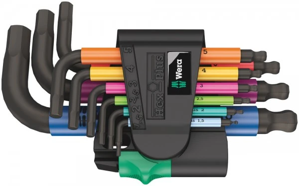 Wera Winkelschlüsselsatz, BlackLaser 950/9 Hex-Plus Multicolour 2, 05133164001