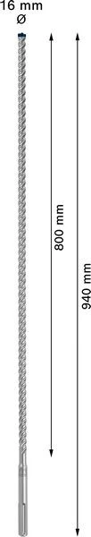 Bosch EXPERT SDS Max-8X Hammerbohrer, 16 X 800 X 940 mm. Bohrhämmer 2608900217 - Image 4